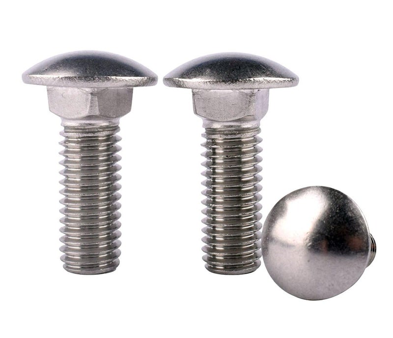 KOSJETHAS Store 1/4-20 x 5/8" Carriage Bolts Screws, Round Head Square Neck, 304 Stainless Steel 18-8, UNC Coarse Fully Thread, Quantity 20Pcs - Image 2